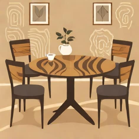 Quillen Marquetry Dining Table