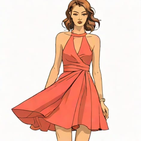 Red Backless Dress Zara
