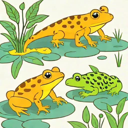 Salamander Frog And Polliwog