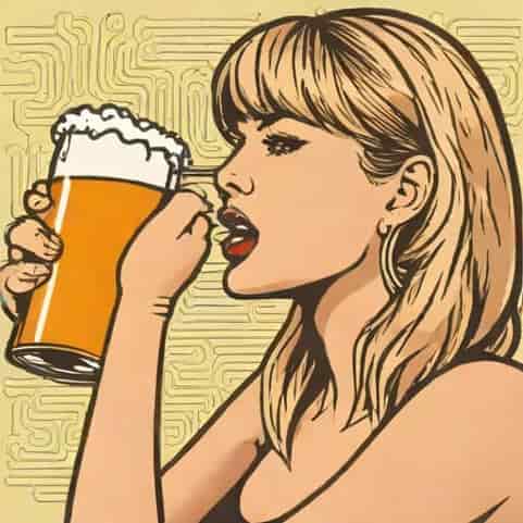 Taylor Swift Chugging Beer