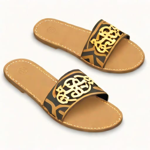 Tory Burch Marquetry Slide Sandal