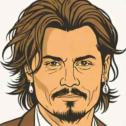 Undercut Johnny Depp Hairstyle