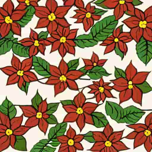 Velvet Poinsettia Garland