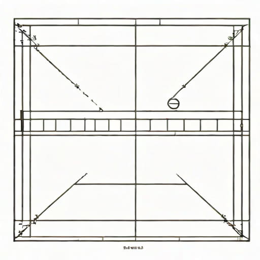 Volleyball Court Drawing With Label