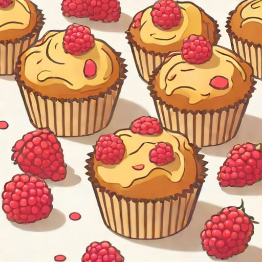 White Choc And Raspberry Muffins