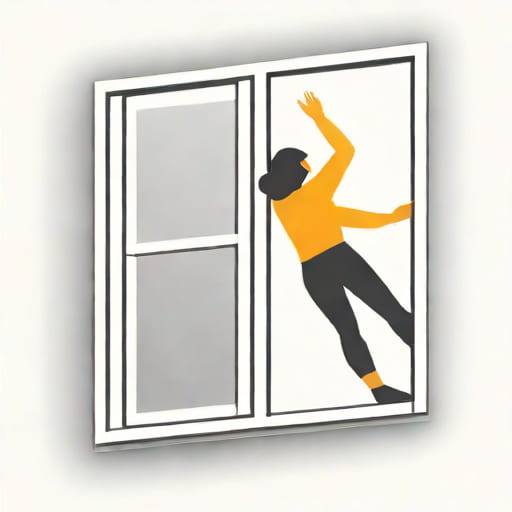 Woman Climbing Through Window