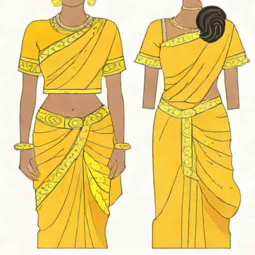 Yellow Saree Blouse Combination