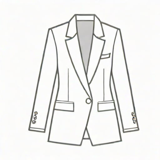 Zara Inverted Lapel Long Blazer
