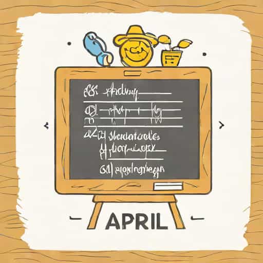 April Chalkboard Ideas