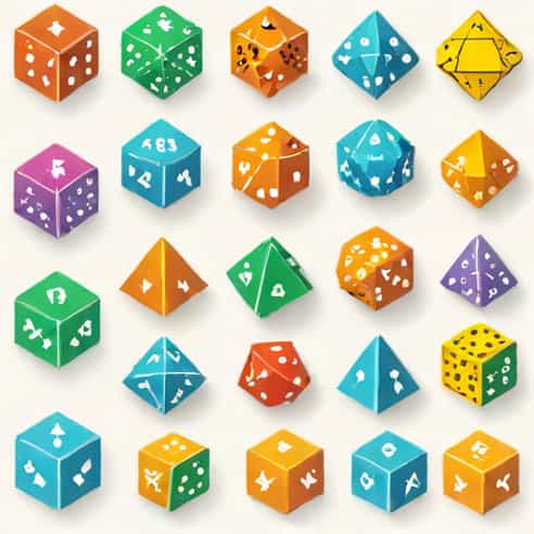 Color Coded Polyhedral Dice