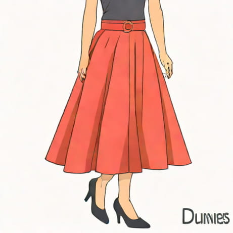 Dunnes Stores Red Taffeta Skirt