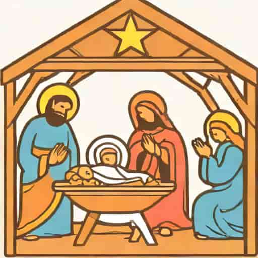 Easy Nativity Drawing