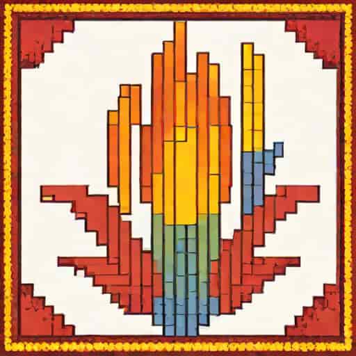 Fire And Iris Needlepoint