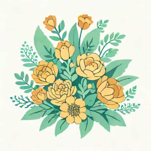 Floral Arrangement Nearly Aquamarine