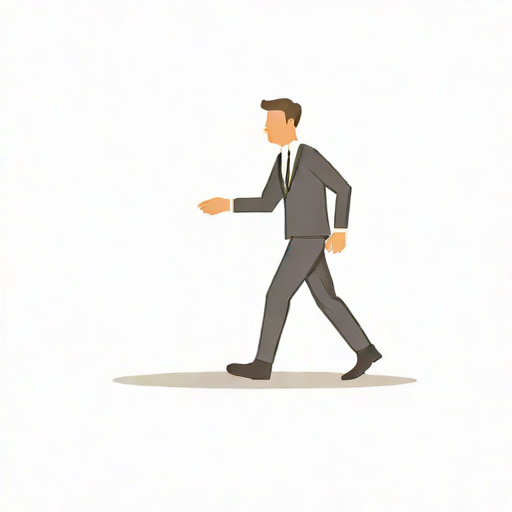 Gesture Brisk And Erect Walking Shows