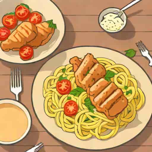 Grilled Chicken Fettuccine Alfredo