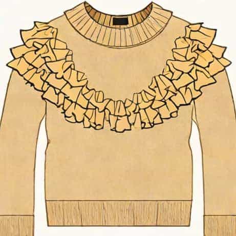 J Crew Ruffle Neck Sweater