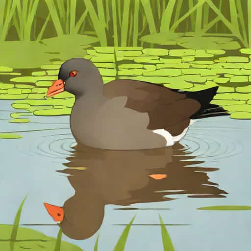 Juvenile Common Moorhen
