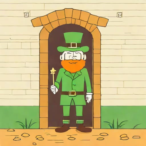 Leprechaun Standing In Doorway Meme