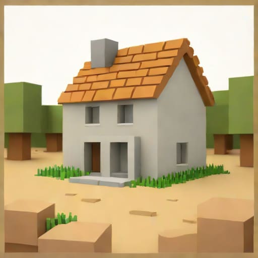 Minecraft Cobblestone House