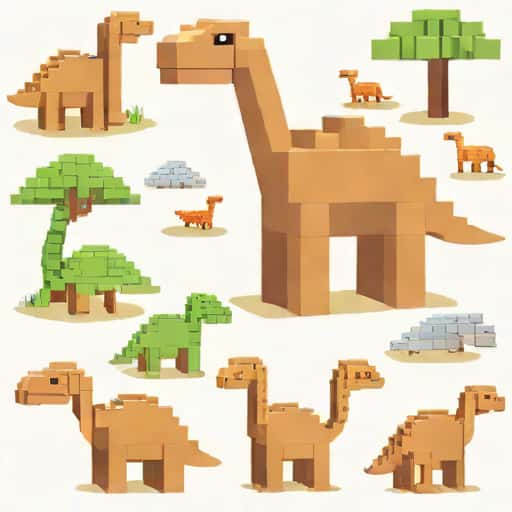 Mini Building Blocks Brontosaurus Instructions