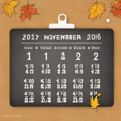 November Chalkboard Calendar Ideas
