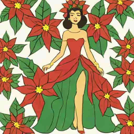 Queen Of Sparkles Poinsettia Dress