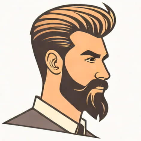 Quiff Hairstyle With Beard