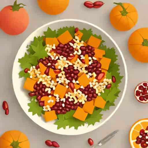 Quinoa Pumpkin Pomegranate Salad