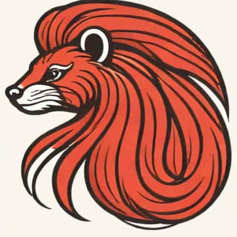 Red Skunk Stripe Hair