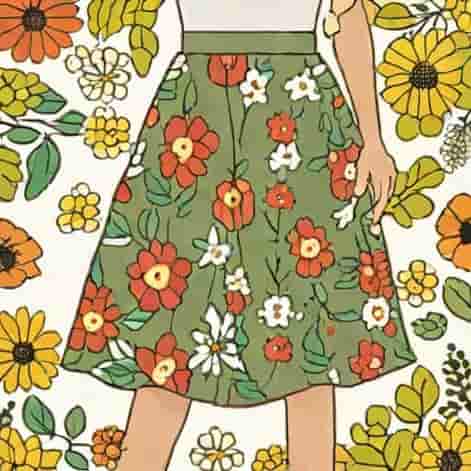 Shein Ditsy Floral Skirt