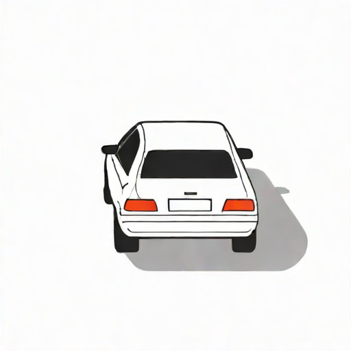 The Rear Of The Car Swerving Back And Forth