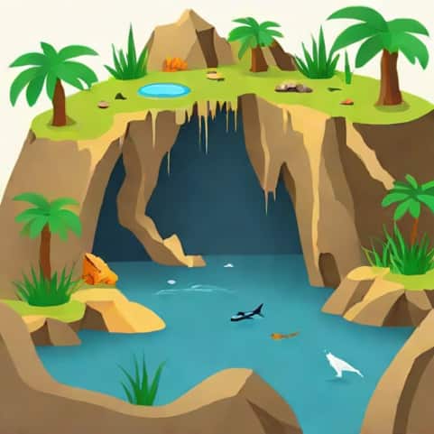 Underwater Cave Herbivore Island