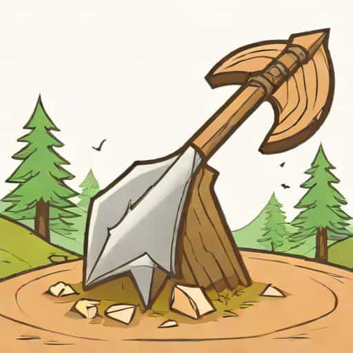 Valheim Crystal Battleaxe Chop Wood