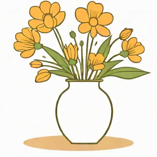 Vase With Fake Flowers