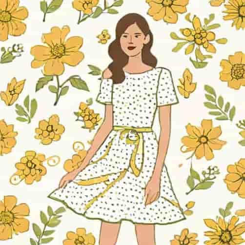 White Ditsy Floral Dress