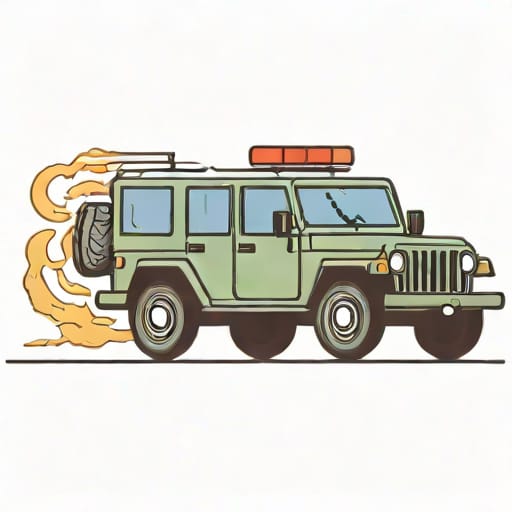 A Police Jeep Is Chasing A Culprit