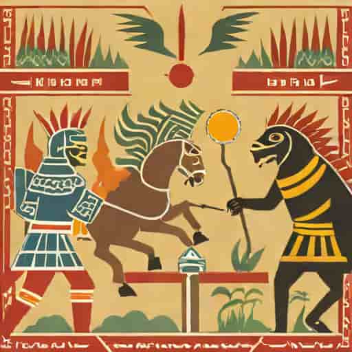 Battle Of Tenochtitlan Painting