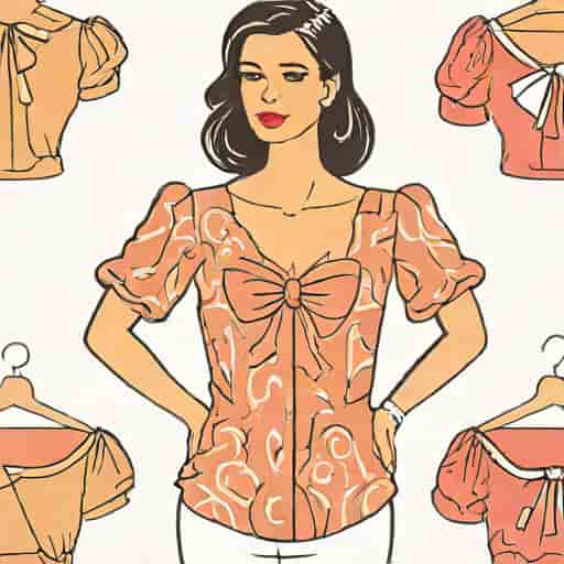 Blouse Sweetheart Neckline