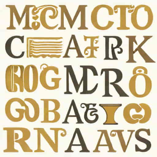 Calligraphic Strokes Of Roman Alphabet