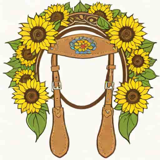 Circle Y Sunflower Headstall