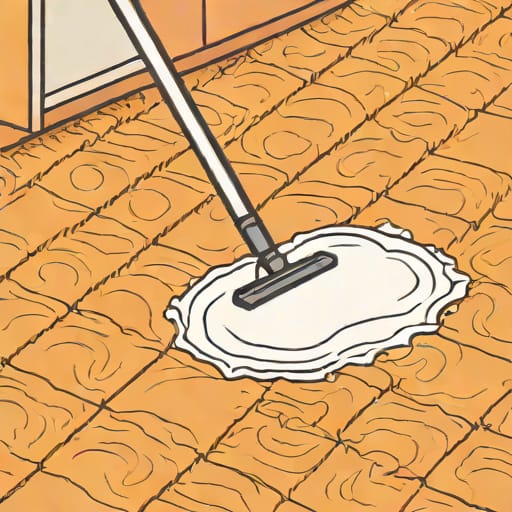Drying Of A Mopped Floor Drawing