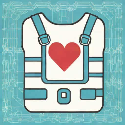 External Defibrillator Vest Blue Gel