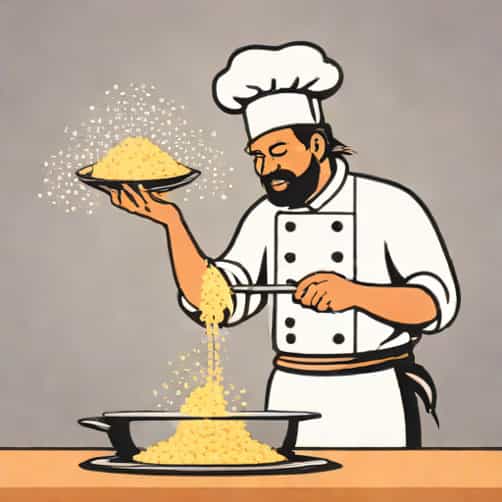 Famous Chef Sprinkling Salt