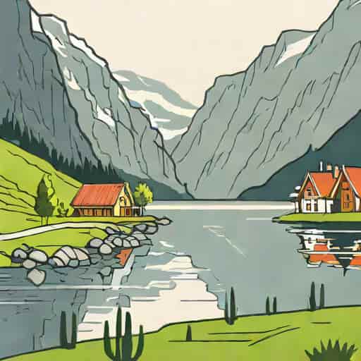 Fjord Norway Picturesque Tourist Site