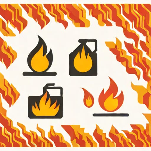 Flammable And Combustible Material Symbol
