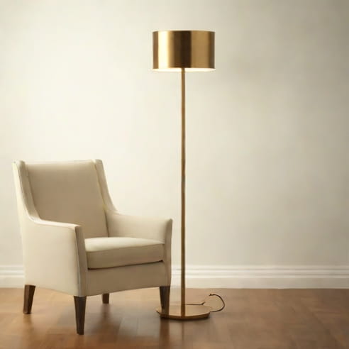 Floor Lamp Antique Brass