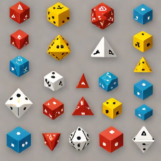 Full Set Of Polyhedral Dice