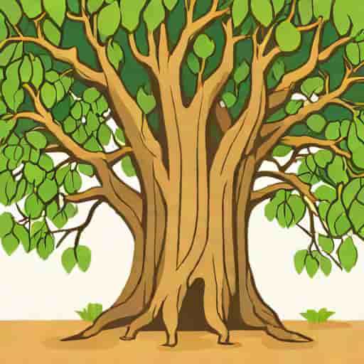 Girth Of Banyan Tree Trunk