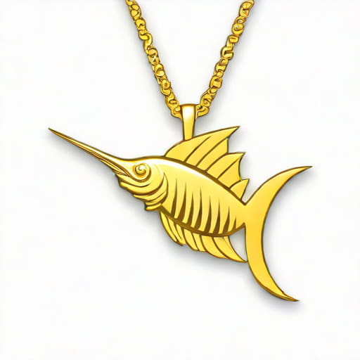 Gold Sailfish Pendant